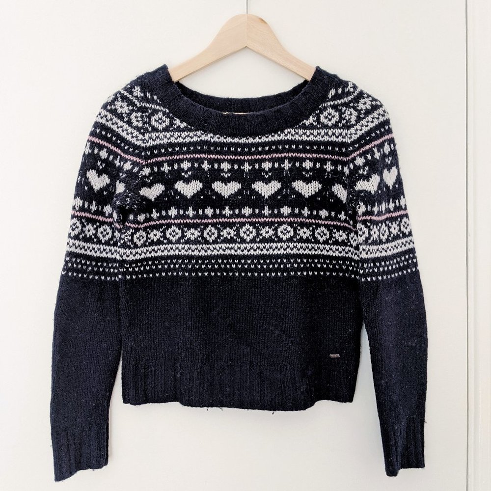 Garage Fair Isle navy blue sweater